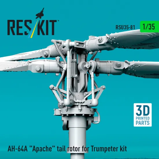 Reskit Rsu35-0081 1/35 Ah-64a Apache Tail Rotor For Trumpeter Kit