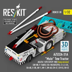 Reskit Rescue Rsk32-0030 1/32 A/S32a-31a Mule Tow Tractor As47a-1 Gte Gtcp-100 Ong Version Av-8b, F-14b/D, F/A-18c/D/E/F/G, C-2, E-2c, Ea-6b, S-32, Uh-1, Uh-1, Uh-10 Ch-47, Ch-53, Sh-3