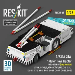 Reskit Rsk32-0031 1/32 A/S32a-31a Mule Tow Tractor Msu-200 Nav Long Version