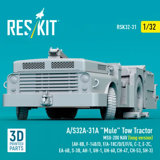 Reskit Rsk32-0031 1/32 A/S32a-31a Mule Tow Tractor Msu-200 Nav Long Version
