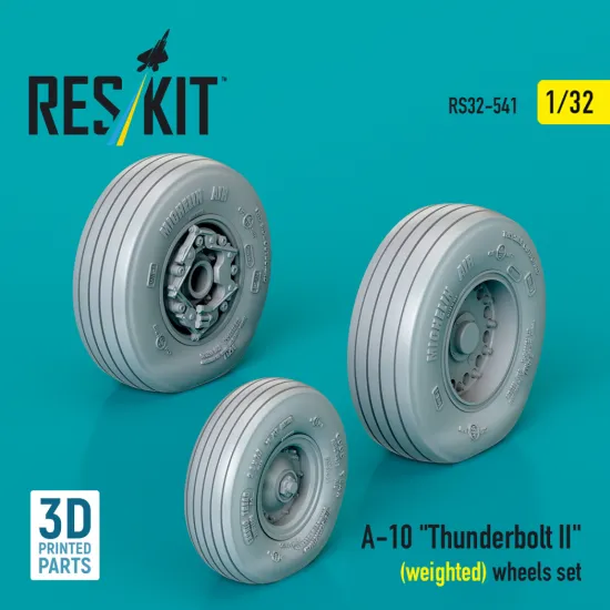 Reskit Rs32-0541 1/32 A-10 Thunderbolt Ii Weighted Wheels Set