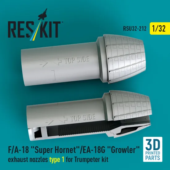 Reskit Rsu32-0212 1/32 F/A-18 Super Hornet/Ea-18g Growler Exhaust Nozzles Type 1 For Trumpeter Kit