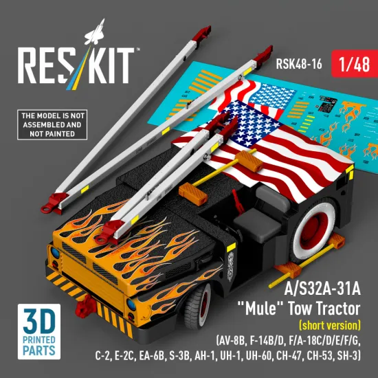 Reskit Rsk48-0016 1/48 A/S32a-31a Mule Tow Tractor Short Version Resin Kit