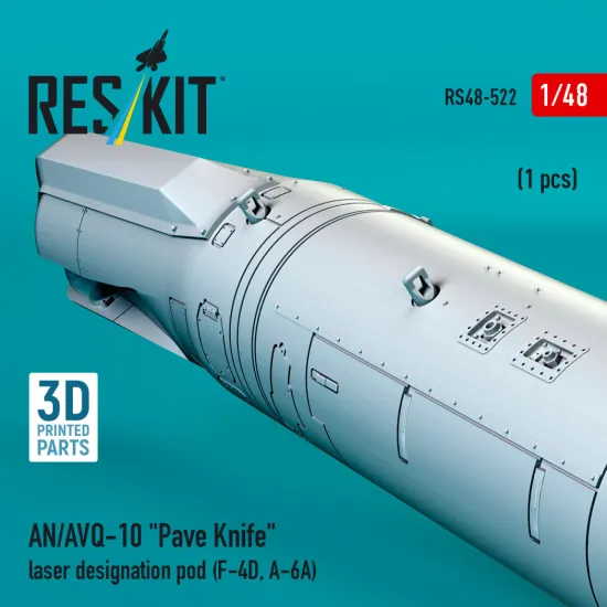 Reskit Rs48-0522 1/48 An/Avq-10 Pave Knife Laser Designation Pod 1 Pcs F-4d A-6a