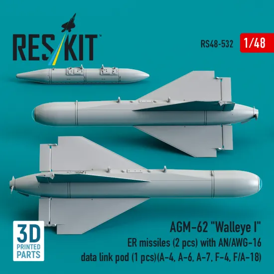 Reskit Rs48-0532 1/48 An/Avq-10 Pave Knife Laser Designation Pod 1 Pcs F-4d A-6a