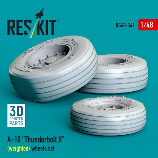 Reskit Rs48-0541 1/48 A-10 Thunderbolt Ii Weighted Wheels Set