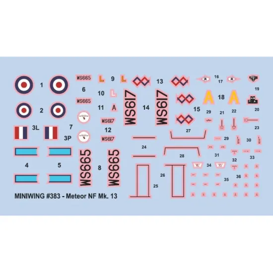 Miniwing 383 1/144 Amstrong Withworth Meteor Nf 12 / Raf Plastic Model Kit