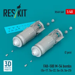 Reskit Rs48-0568 1/48 Ab-500 M-54 Bombs 2 Pcs Resin Kit