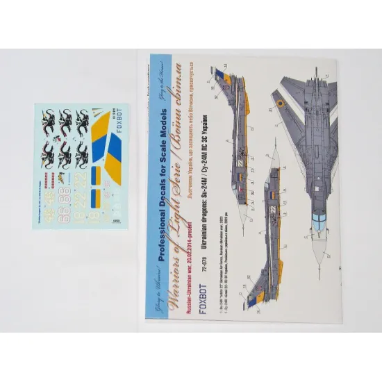 Foxbot 72-079 1/72 Sukhoi Su-24m Ukrainian Air Force For Trumpeter Dragon Kits