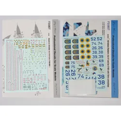 Foxbot 48-094t 1/48 Ukrainian Su-27 And Su-27ub With Flora Camouflage And Stencils 48-093 For Academy Eduard Great Wall Hobby Hobbyboss Kitty Hawk Kits