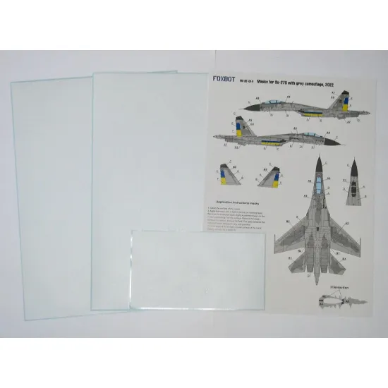 Foxbot Fm32-014 1/32 Su-27s With Grey Camouflage Ukrainian Air Forces Use Foxbot Decal For Trumpeter Kit