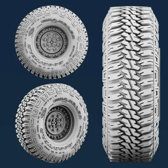 Spalah 26435 1/35 Set Of Scale Models Wheels Goodyear Wrangler For Hmmwv Military Trucks With 24 Bolts 5 Pcs