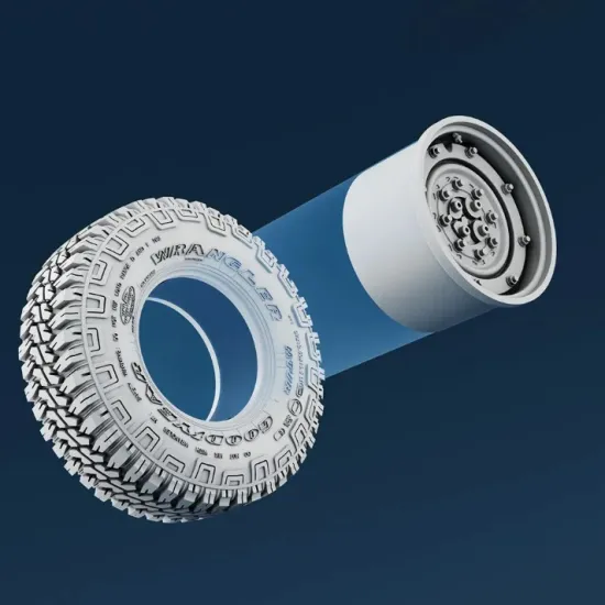 Spalah 26635 1/35 Set Of Scale Models Wheels Goodyear Wrangler For Hmmwv Military Trucks With 8 Bolts 5 Pcs