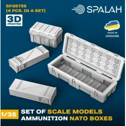 Spalah 26735 1/35 Set Of Scale Models Ammunition Nato Boxes 4 Pcs