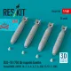 Reskit Rs48-0598 1/48 Blu-1b 750 Lb Napalm Bombs Finned Mxu-469/B 4pcs Resin Kit