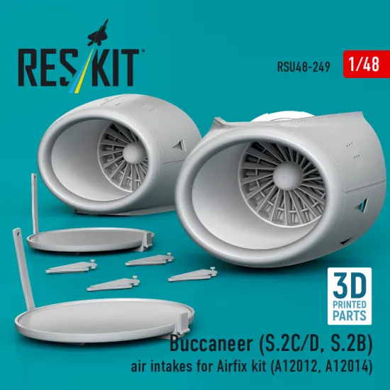 Reskit Rsu48-0249 1/48 Buccaneer S.2c/D, S.2b Air Intakes For Airfix Kit A12012, A12014