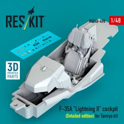 Reskit Rsu48-0498 1/48 F-35a Lightning Ii Cockpit Detailed Edition For Tamiya Kit