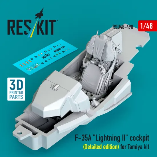 Reskit Rsu48-0498 1/48 F-35a Lightning Ii Cockpit Detailed Edition For Tamiya Kit