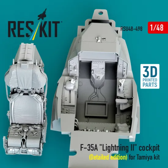Reskit Rsu48-0498 1/48 F-35a Lightning Ii Cockpit Detailed Edition For Tamiya Kit