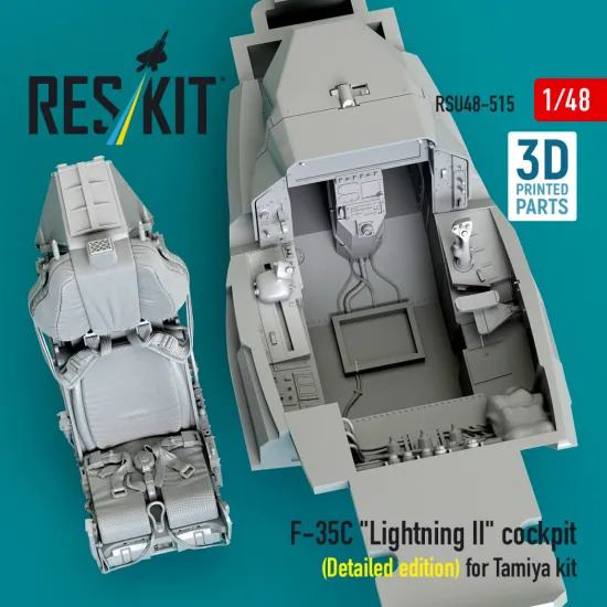 Reskit Rsu48-0515 1/48 F-35c Lightning Ii Cockpit Detailed Edition For Tamiya Kit