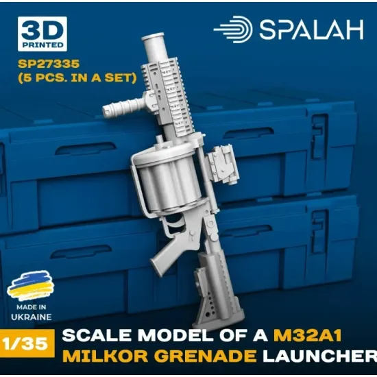 Spalah 27335 1/35 Set Of Scale Models M32a1 Milkor Grenade Launchers 5 Pcs