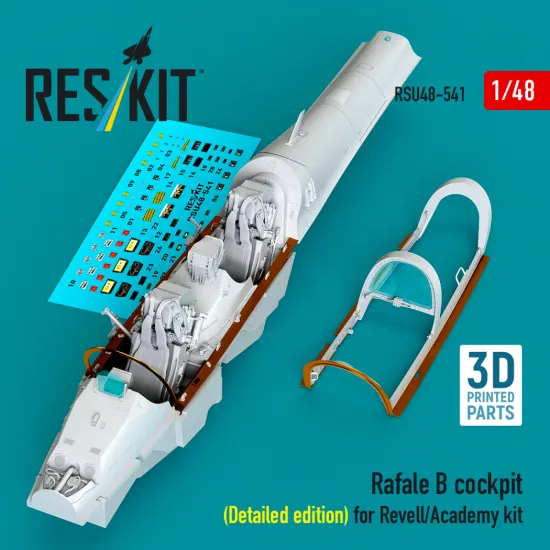Reskit Rsu48-0541 1/48 Rafale B Cockpit Cockpit Detailed Edition For Revell/Academy Kit