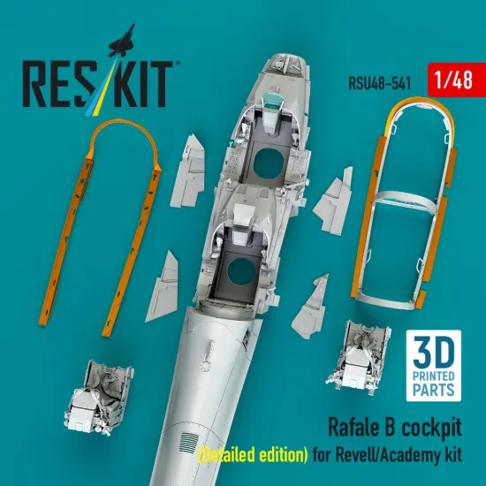 Reskit Rsu48-0541 1/48 Rafale B Cockpit Cockpit Detailed Edition For Revell/Academy Kit
