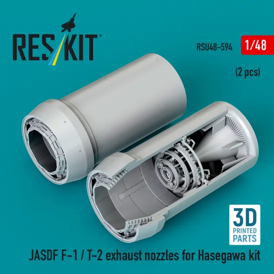 Reskit Rsu48-0594 1/48 Jasdf F-1 / T-2 Exhaust Nozzles For Hasegawa 3d Printed