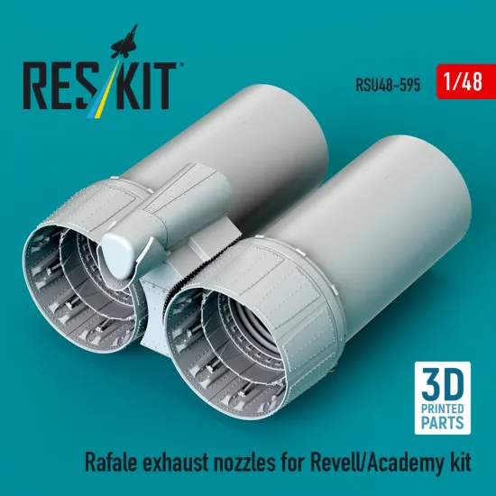 Reskit Rsu48-0595 1/48 Rafale Exhaust Nozzles For Revell/Academy Kit 3d Printed