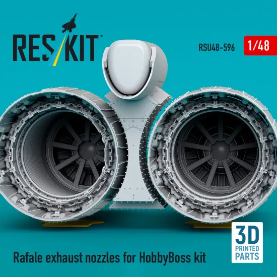 Reskit Rsu48-0596 1/48 Rafale Exhaust Nozzles For Hobbyboss Kit 3d Printed