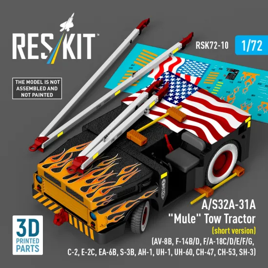 Reskit Rsk72-0010 1/72 A/S32a-31a Mule Tow Tractor Short Version Resin Kit