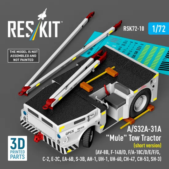Reskit Rsk72-0010 1/72 A/S32a-31a Mule Tow Tractor Short Version Resin Kit