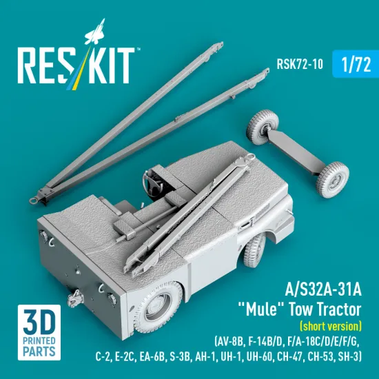 Reskit Rsk72-0010 1/72 A/S32a-31a Mule Tow Tractor Short Version Resin Kit