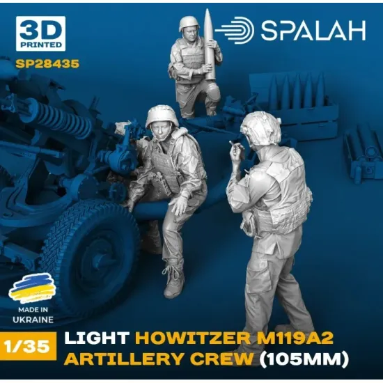 Spalah 28435 1/35 Set Of Figures Artillery Crew Of Howitzer M119a2