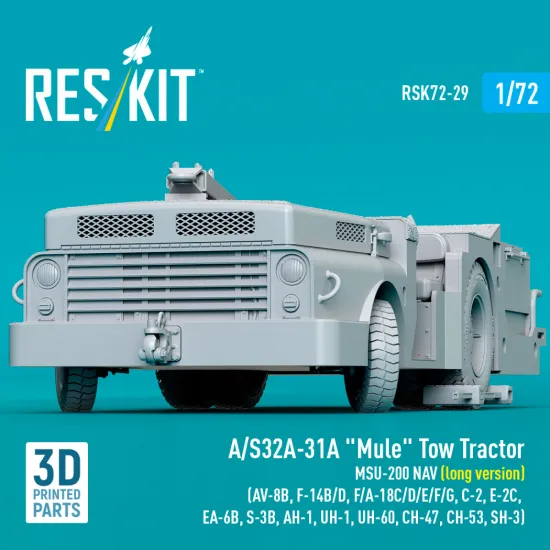 Reskit Rsk72-0029 1/72 A/S32a-31a Mule Tow Tractor Msu-200 Nav Long Version