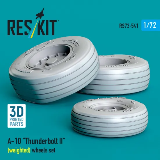 Reskit Rs72-0541 1/72 A-10 Thunderbolt Ii Weighted Wheels Set