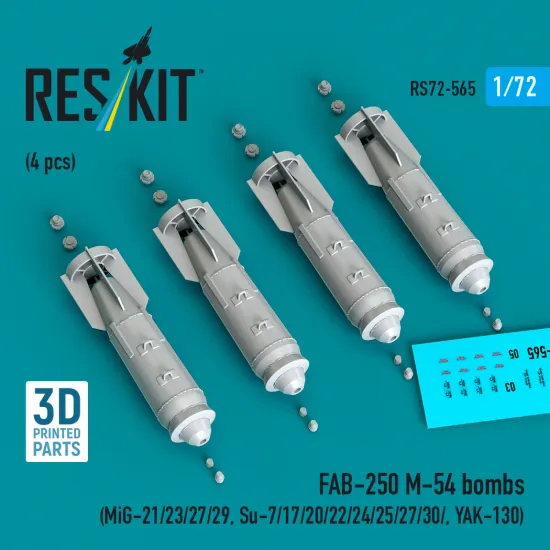 Reskit Rs72-0563 1/72 Agm-62 Walleye Ii Missiles 2 Pcs With An/Awg-16 Data Link Pod 1 Pcs