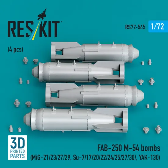 Reskit Rs72-0563 1/72 Agm-62 Walleye Ii Missiles 2 Pcs With An/Awg-16 Data Link Pod 1 Pcs