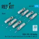 Reskit Rs72-0567 1/72 Ofab-100-120 Bombs 8 Pcs Resin Kit