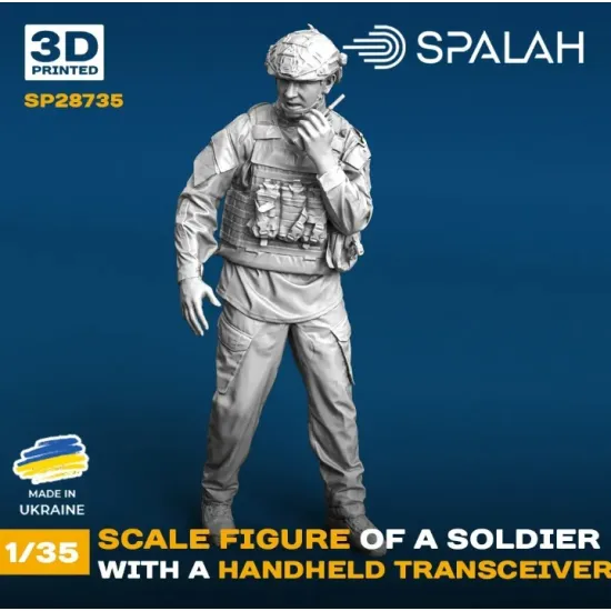 Spalah 28735 1/35 Figure Soldier With Handheld Transceiver Resin Model