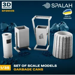 Spalah 29035 1/35 Set Of Scale Models Garbage Cans 4 Pcs Resin Model