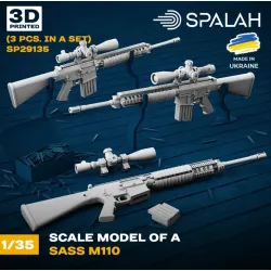 Spalah 29135 1/35 Set Of Scale Models Sass M110 Rifle 3 Pcs Resin Model