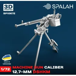 Spalah 10672 1/72 Scale Model Machine Gun Caliber 12/7-mm Dshkm Resin Model