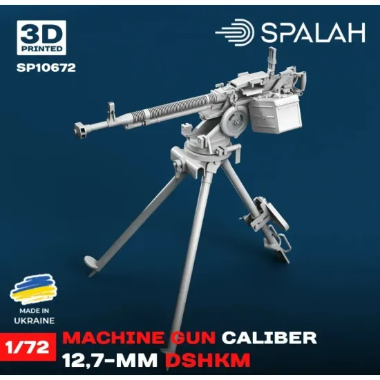 Spalah 10672 1/72 Scale Model Machine Gun Caliber 12/7-mm Dshkm Resin Model