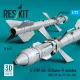 Reskit Rs72-0577 1/72 R-27ep Aa-10 Alamo-f Missiles 4 Pcs Resin Kit