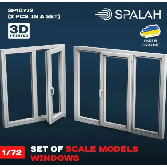 Spalah 10772 1/72 Set Of Scale Models Windows 2 Pcs Resin Model