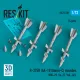 Reskit Rs72-0581 1/72 R-27er Aa-10 Alamo-c Missiles 4 Pcs Resin Kit