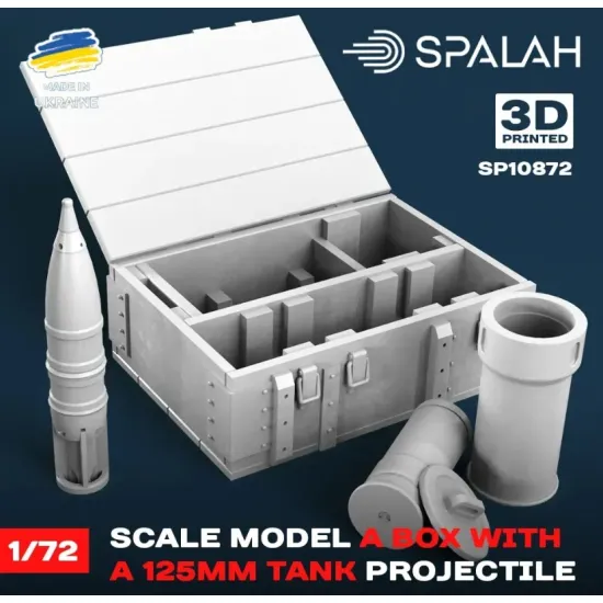 Spalah 10872 1/72 Scale Model A Box With 125-mm Tank Projectile Resin Model