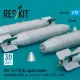 Reskit Rs72-0597 1/72 Blu-1b 750lb Napalm Bombs Finned Mxu-393/B 4 Pcs Resin Kit