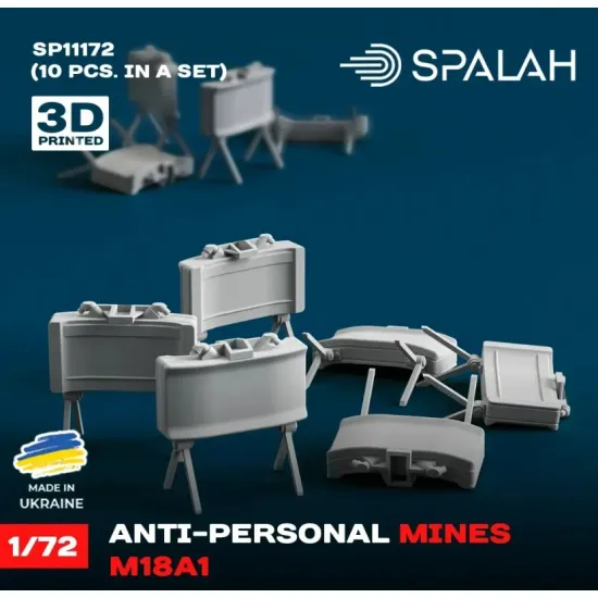 Spalah 11172 1/72 Set of scale models Anti-personnel mines М18А1 10 pcs Resin model